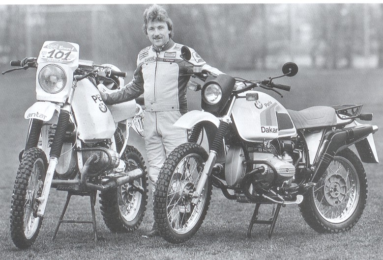 Gaston Rahier 1984 mit dem PD-Replika Gaston Rahier 1984 mit dem PD-Replika