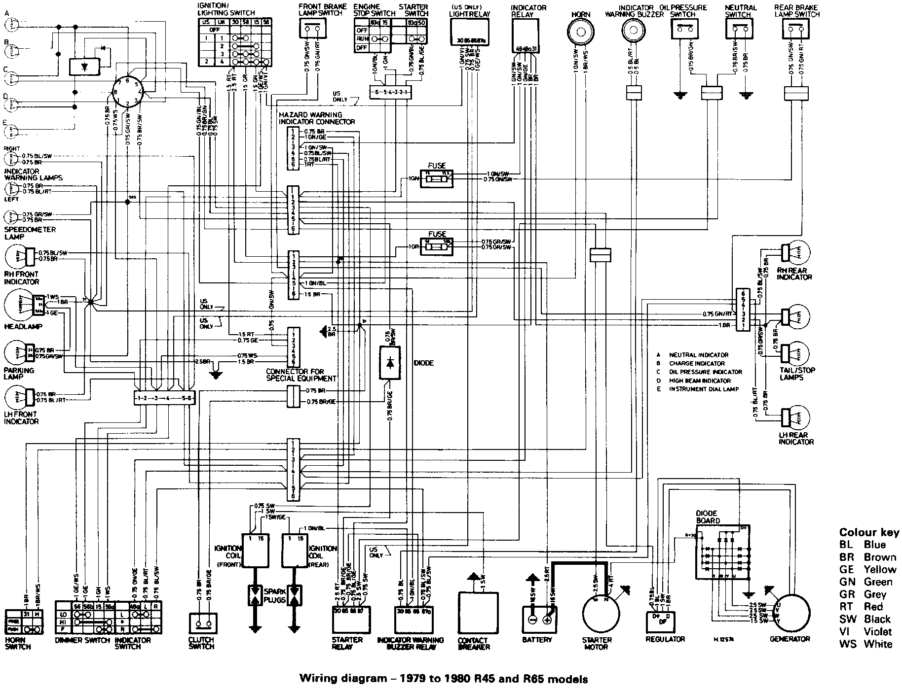 Schaltpläne für Boxer 1980 bmw r65 wiring diagram 